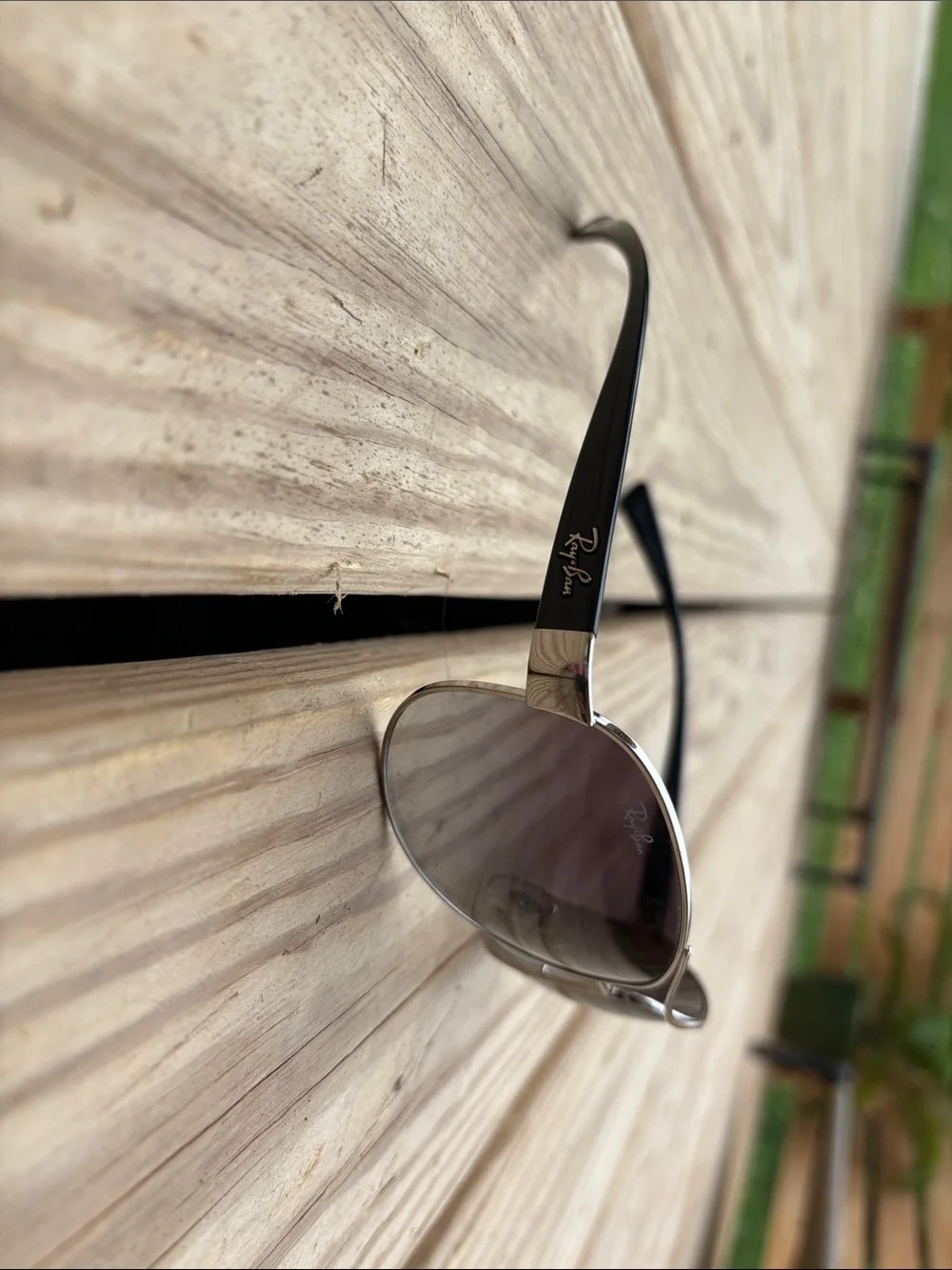 Ray-Ban Aviator Sunglasses Silver Frame with Brown Lenses